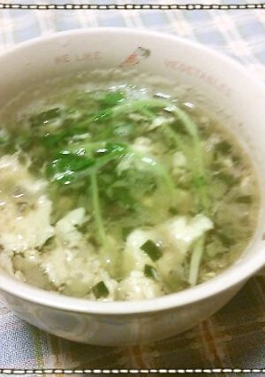 餃子の具リメイク・中華スープ-レシピのメイン写真