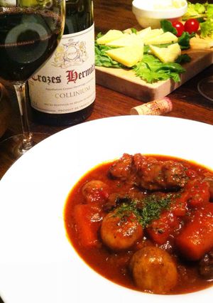 牛すじ肉の赤ワイン煮-レシピのメイン写真