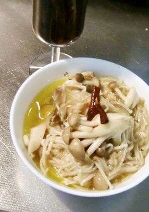 時短！パスタソースできのこのアヒージョ♪-レシピのメイン写真