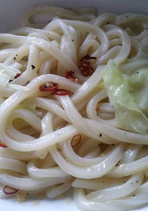 【簡単】ペペロンチーノ風うどん-レシピのメイン写真