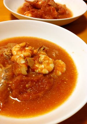 甘旨♡海老のココナッツトマトスープ-レシピのメイン写真