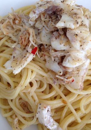 刺身がペペロンチーノに変身‼︎-レシピのメイン写真