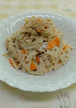 れんこんの胡麻サラダ-レシピのメイン写真