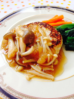 鶏ハンバーグ♡きのこみぞれソース-レシピのメイン写真