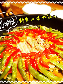 簡単、温野菜の重ね蒸し-レシピのメイン写真