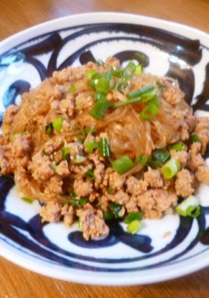 春雨とひき肉のピリ辛炒め♪-レシピのメイン写真