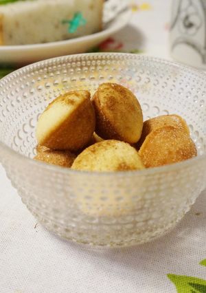 おやつに☆鈴かすてらのシナモンかけ-レシピのメイン写真