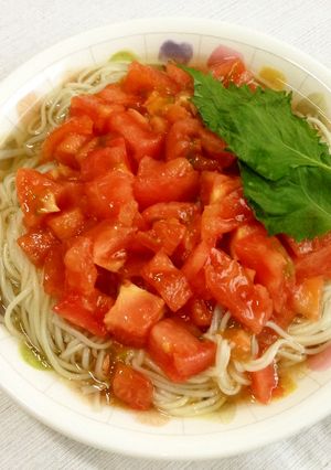 そうめんトマトまいたけスープ-レシピのメイン写真