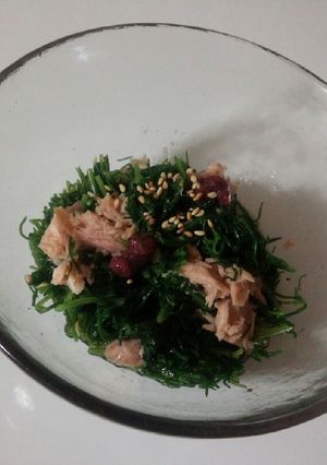 おかひじきのお浸し＊*梅しそツナ缶＊*-レシピのメイン写真