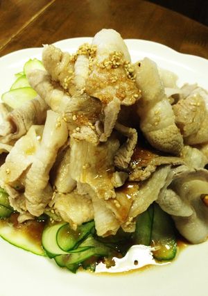 豚バラ肉ときゅうりの冷菜（雲白肉もどき）-レシピのメイン写真