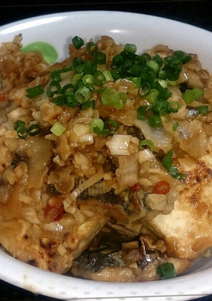 簡単♪秋刀魚と豆腐のネギソース炒め-レシピのメイン写真