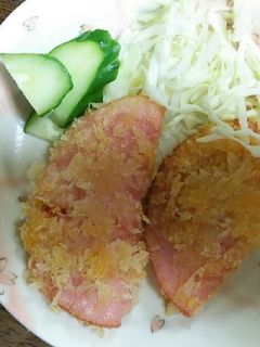 ハムカツポテサラ入り-レシピのメイン写真