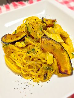 きのこと濃厚カボチャクリームパスタ-レシピのメイン写真