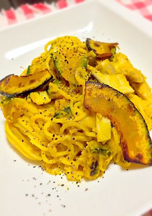 きのこと濃厚カボチャクリームパスタ-レシピのメイン写真