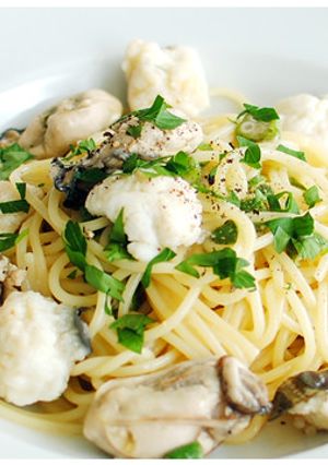 鱧と牡蠣のスパゲッティ-レシピのメイン写真