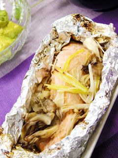 秋鮭とキノコのバター醤油ホイル焼き-レシピのメイン写真