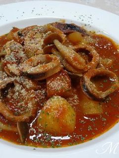 イカとじゃがいものトマト煮-レシピのメイン写真