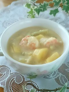 牛乳で簡単☆薩摩芋と海老のクリーム煮★-レシピのメイン写真