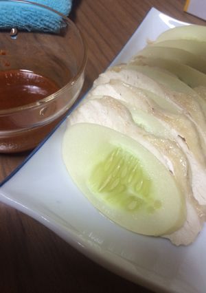 蒸し鶏と白キュウリの前菜-レシピのメイン写真