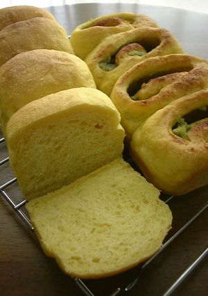 ※かぼちゃスープで～かぼちゃパン（ＨＢ）-レシピのメイン写真