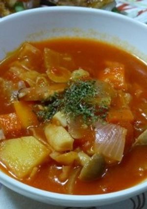 トマト缶で簡単具沢山ミネストローネ☆-レシピのメイン写真
