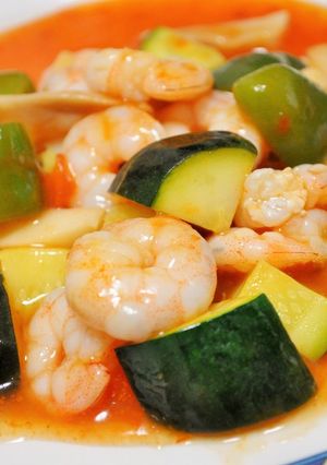 エビと野菜のケチャップ煮-レシピのメイン写真