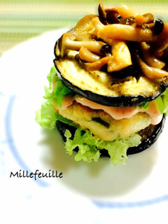 ヘルシー!豆腐ハンバーグのミルフィーユ♪-レシピのメイン写真