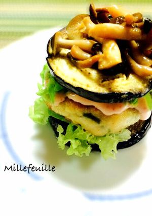 ヘルシー！豆腐ハンバーグのミルフィーユ♪-レシピのメイン写真