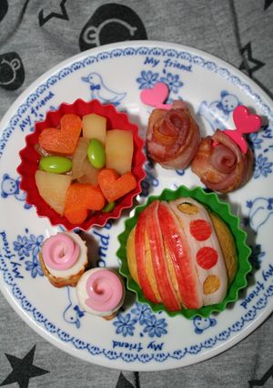 お弁当に♥卵焼きをカニカマでデコ-レシピのメイン写真
