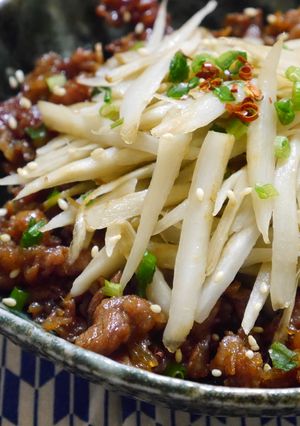 ひと皿で３度美味しい中華風✿牛ごぼう-レシピのメイン写真