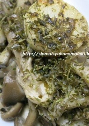 キノコと長芋のバター醤油焼-レシピのメイン写真