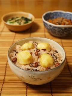 お赤飯の素で簡単☆栗入りお赤飯-レシピのメイン写真