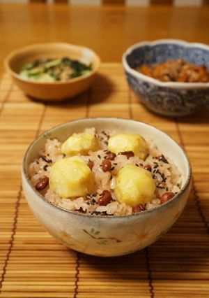 お赤飯の素で簡単☆栗入りお赤飯-レシピのメイン写真