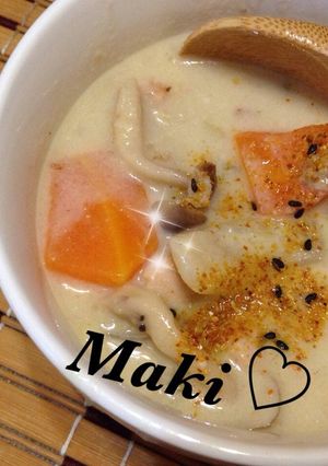 ♡秋の和風ほっこりクリームシチュー♡-レシピのメイン写真