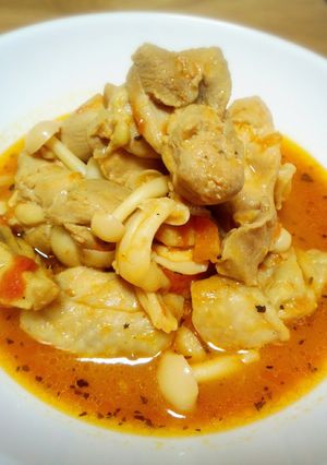 ぶっこむだけー♪鶏肉としめじのトマト煮☆-レシピのメイン写真