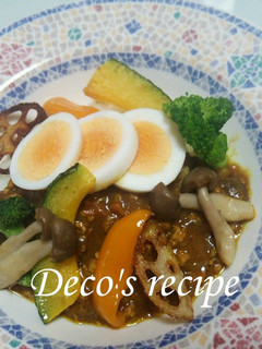 野菜いっぱいのチキンキーマカレー♫-レシピのメイン写真