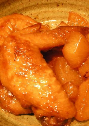 フライパンで大根と手羽先の照り煮-レシピのメイン写真