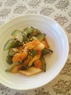 胡瓜消費!胡瓜とちくわの照り煮-レシピのメイン写真
