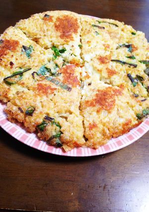 朝食にCaたっぷり卵かけご飯のお焼き-レシピのメイン写真
