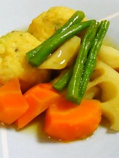 蓮根とがんもどき・インゲンの煮物♪-レシピのメイン写真