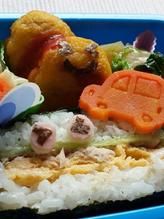 キャラ弁☆おにぎりサンド♪-レシピのメイン写真