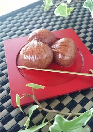 秋の味☆お米の磨ぎ汁で栗の渋皮煮★-レシピのメイン写真