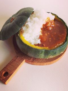 丸ごとカボチャと鶏挽肉のカレー-レシピのメイン写真
