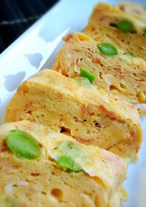 枝豆と干し海老の＊卵焼き-レシピのメイン写真