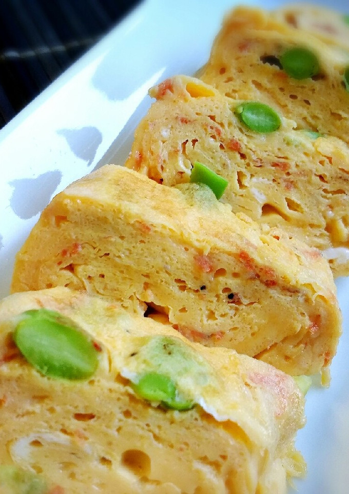 枝豆と干し海老の＊卵焼き-レシピのメイン写真