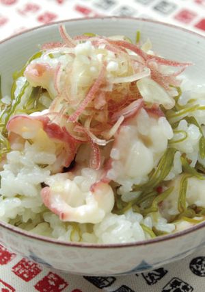 土鍋ごはん☆蛸とめかぶの炊込みご飯-レシピのメイン写真