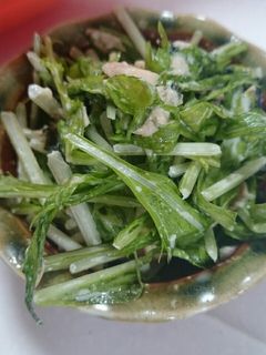 ツナと水菜の和風サラダ-レシピのメイン写真