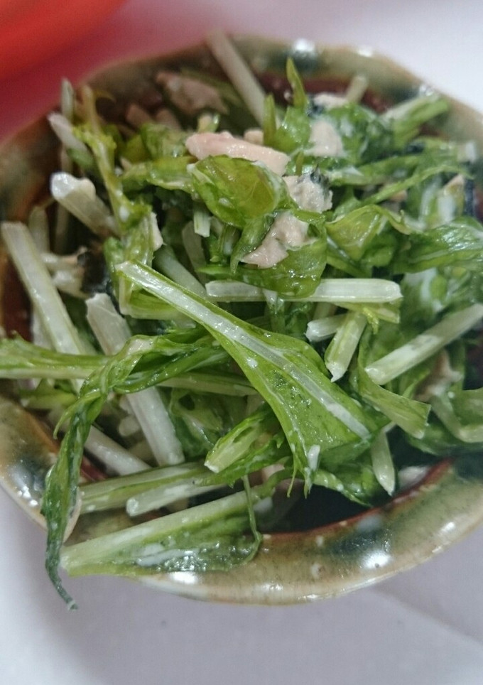 ツナと水菜の和風サラダ-レシピのメイン写真