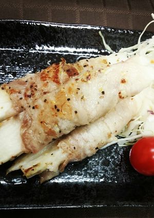 長いもの豚バラ粒マスタード巻き✡.*-レシピのメイン写真