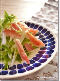水菜と大根のベーコン無花果サラダ-レシピのメイン写真